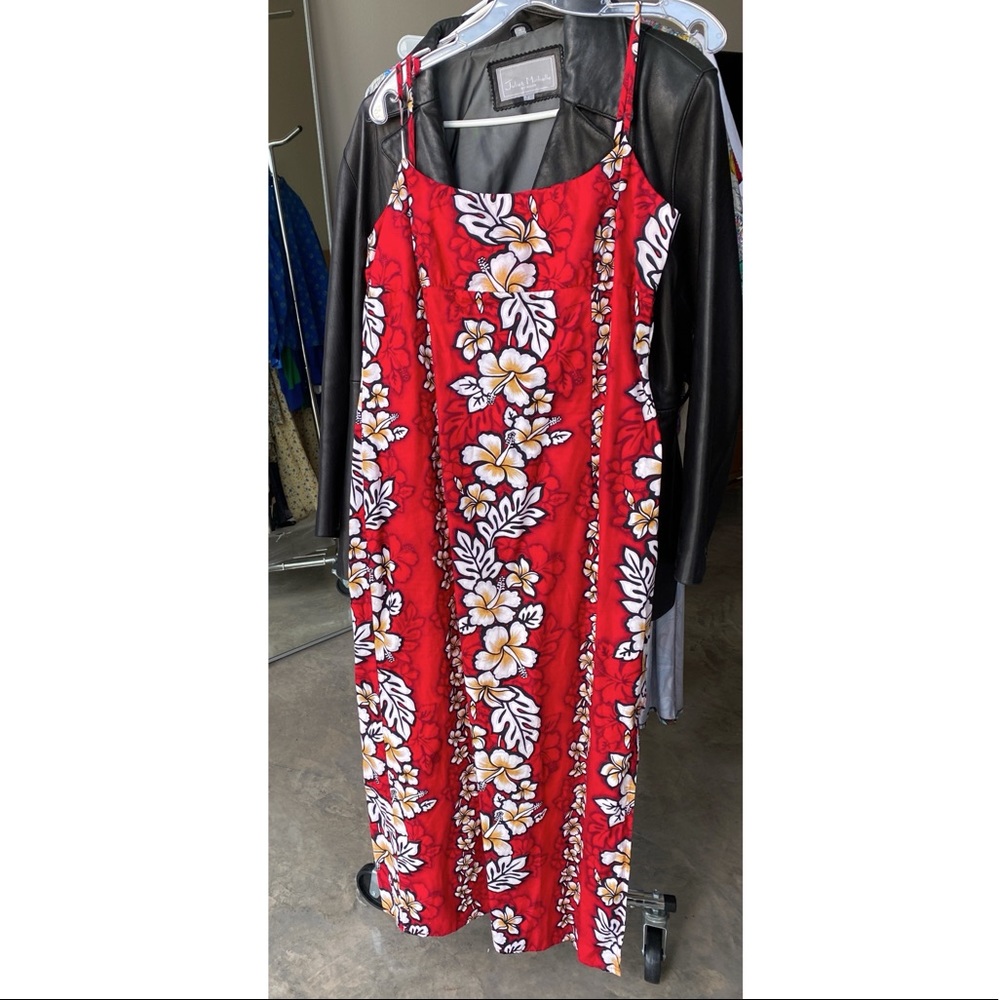 VINTAGE “Royal Creations, Made in Hawaii” Cotton Maxi Dres w/ Slit
